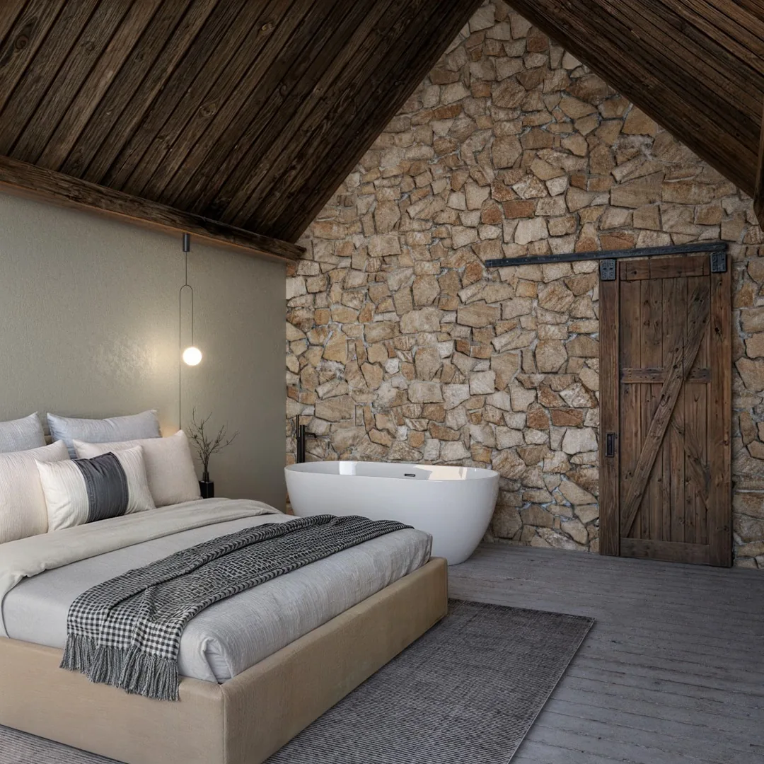 Dormitorio de cabaña