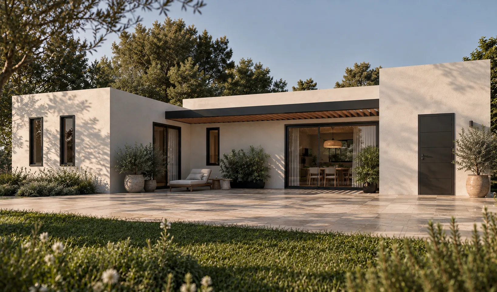 Render exterior de vivienda unifamiliar